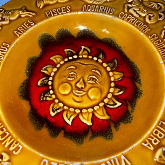 RARE Vintage Zodiac Sign Astrology Ceramic Plate - Picture 8 of 14